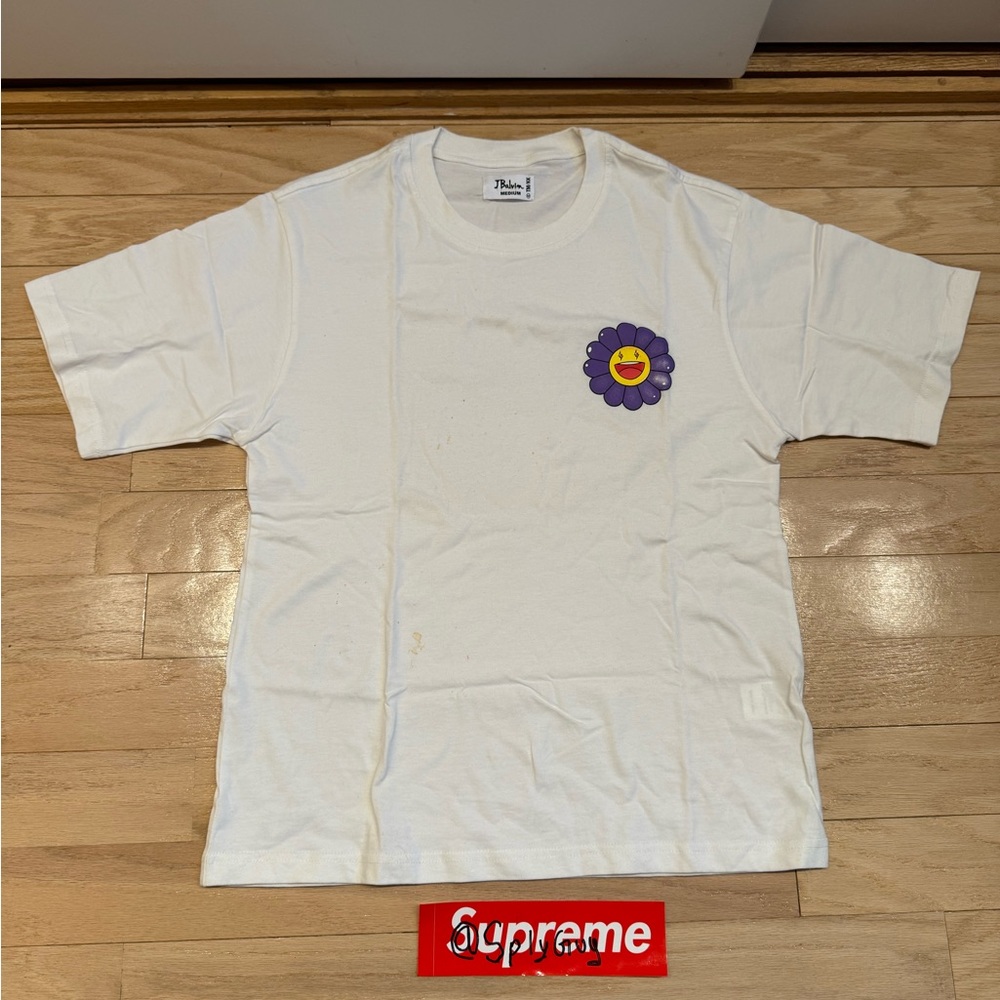 Takashi Murikami Jbalvin purple flower tee